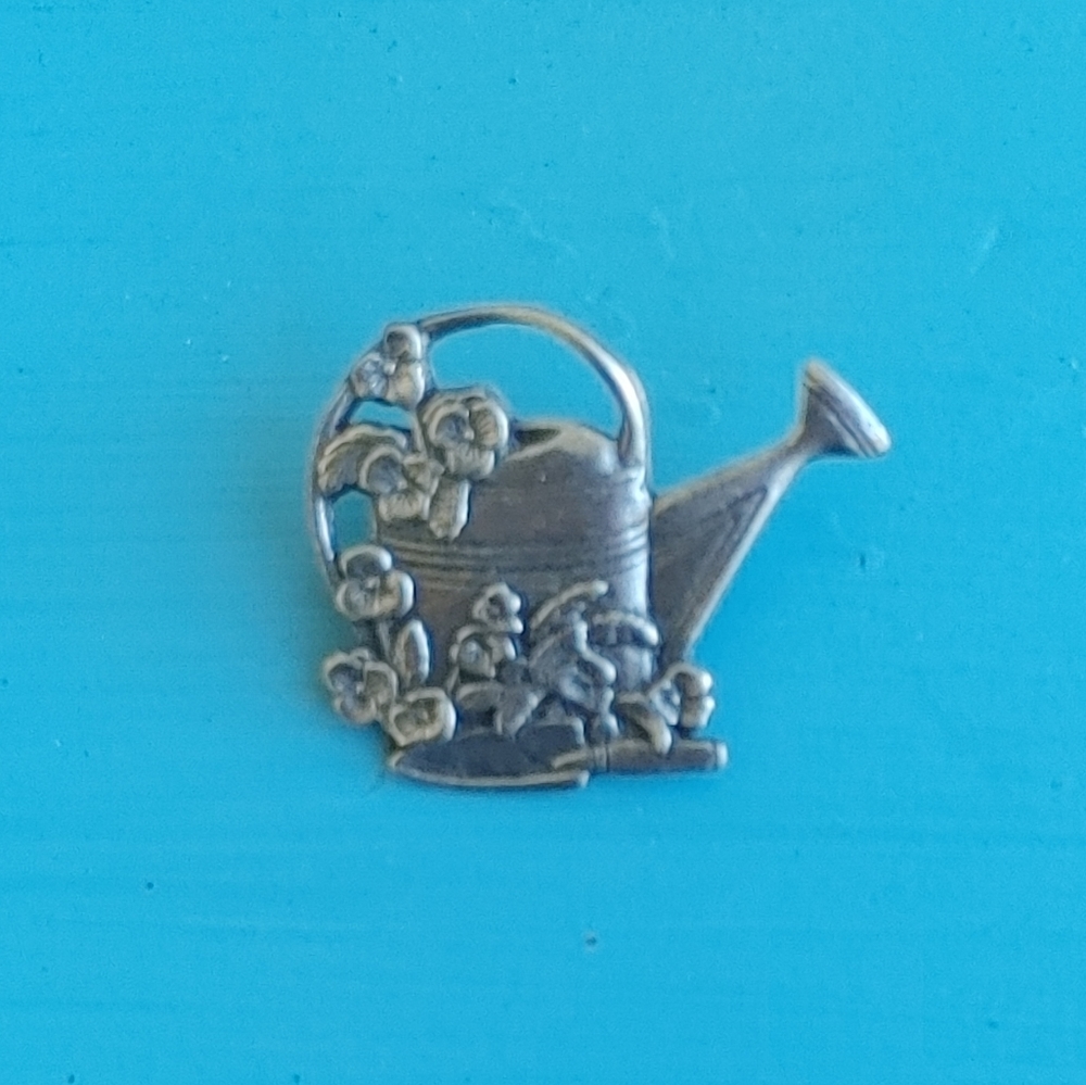 Birds & Blooms Watering Can Brooch